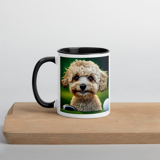 Maltipoo Golfer- Mug with Color Inside v6