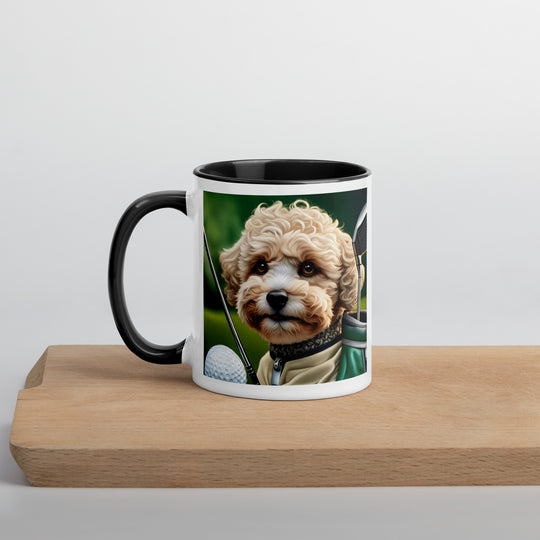 Maltipoo Golfer- Mug with Color Inside v8