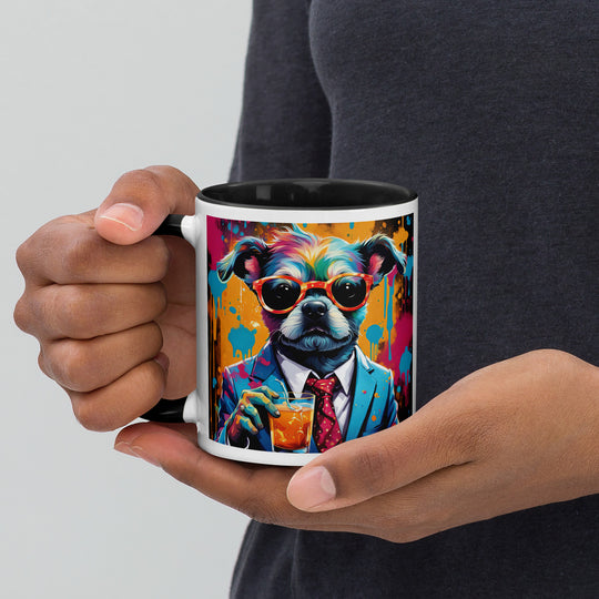 Pekapoo General- Mug with Color Inside v9