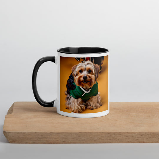 Yorkipoo Golfer- Mug with Color Inside