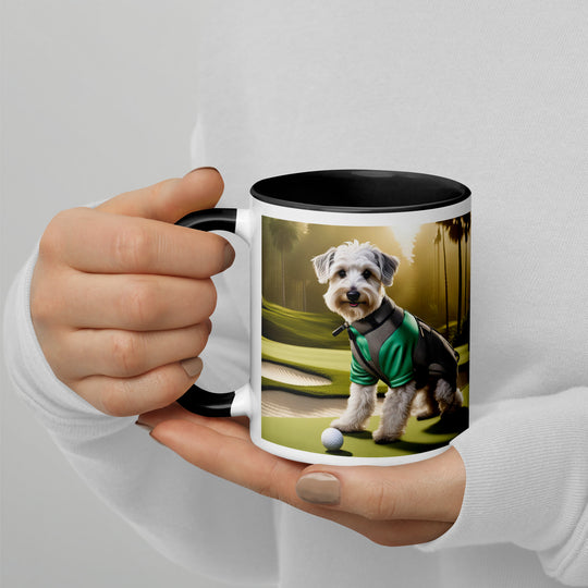 Schnoodle Golfer- Mug with Color Inside v3