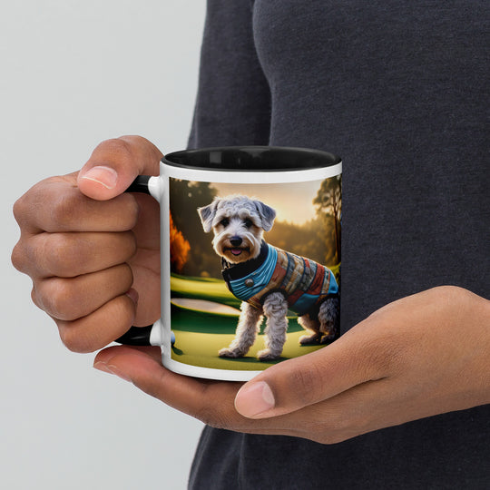 Schnoodle Golfer- Mug with Color Inside v9