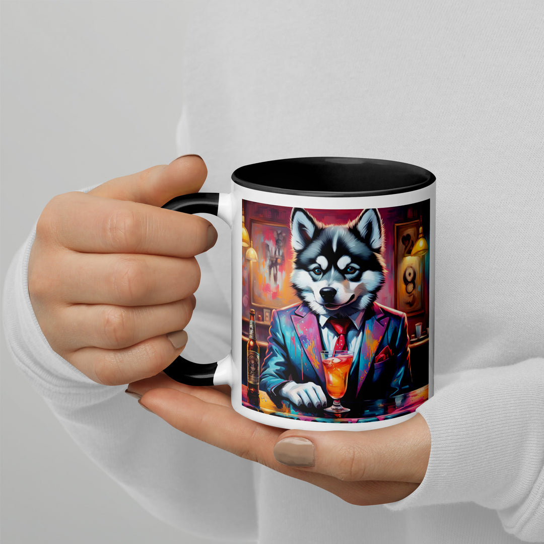 Pomsky General- Mug with Color Inside v4