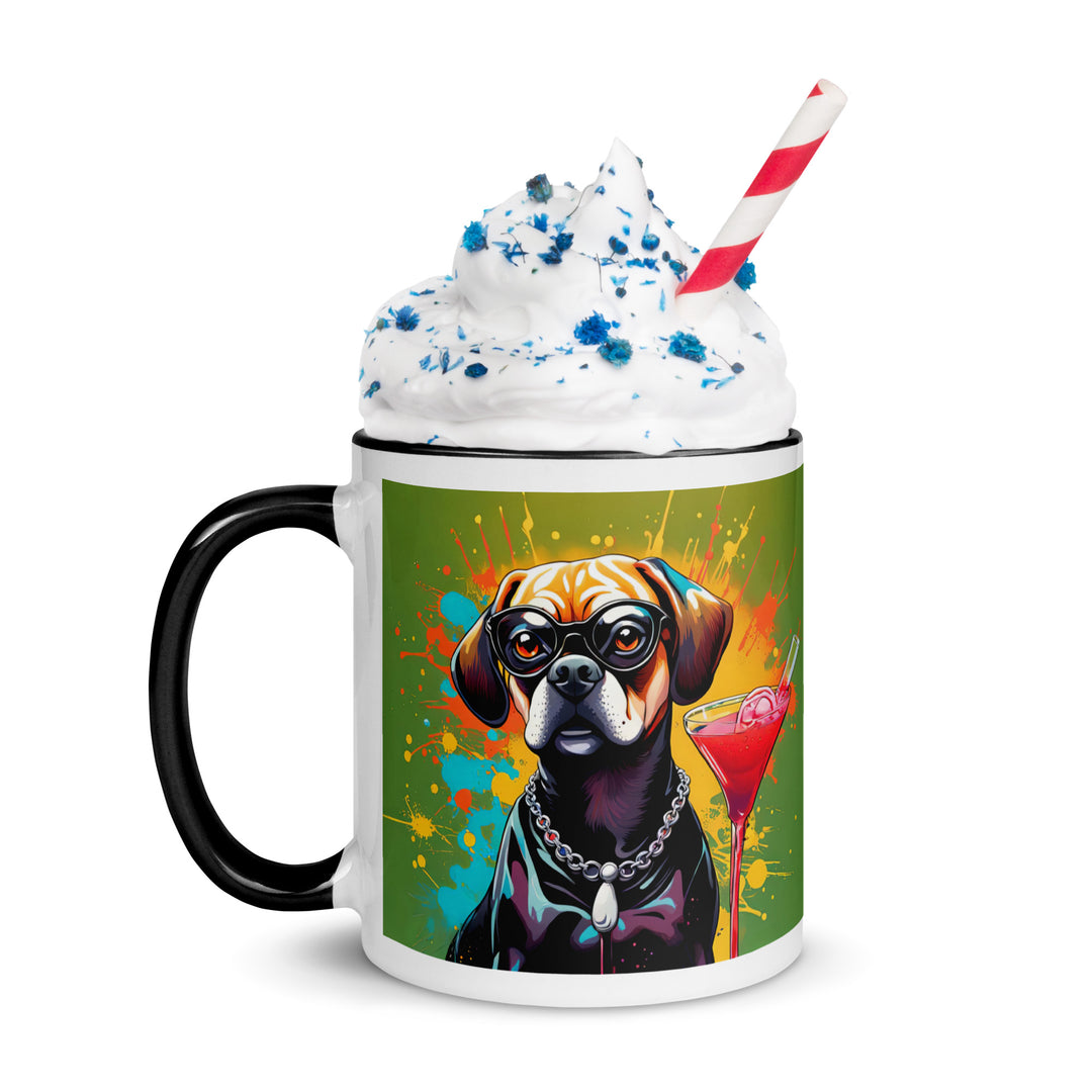 Puggle General- Mug with Color Inside v9