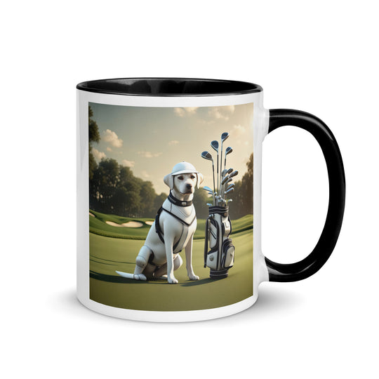 Mug with Color Inside-Labrador Retriever Golfer V5