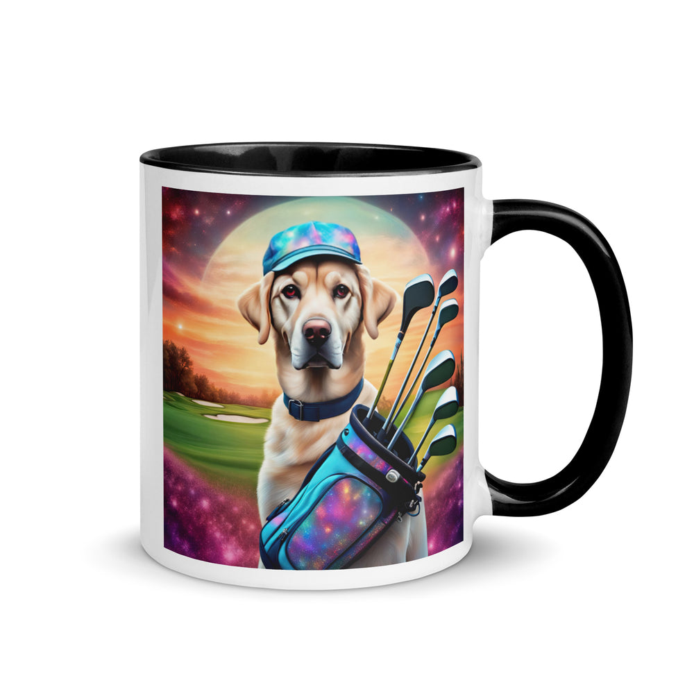 Mug with Color Inside-Labrador Retriever Golfer V8