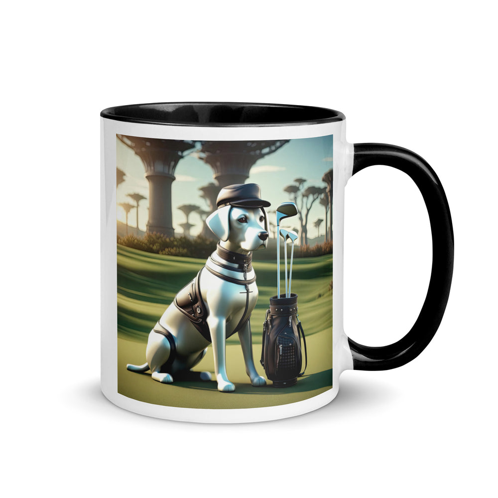 Mug with Color Inside-Labrador Retriever Golfer V11