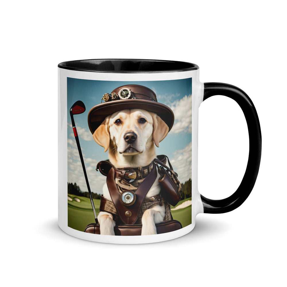 Mug with Color Inside-Labrador Retriever Golfer V12