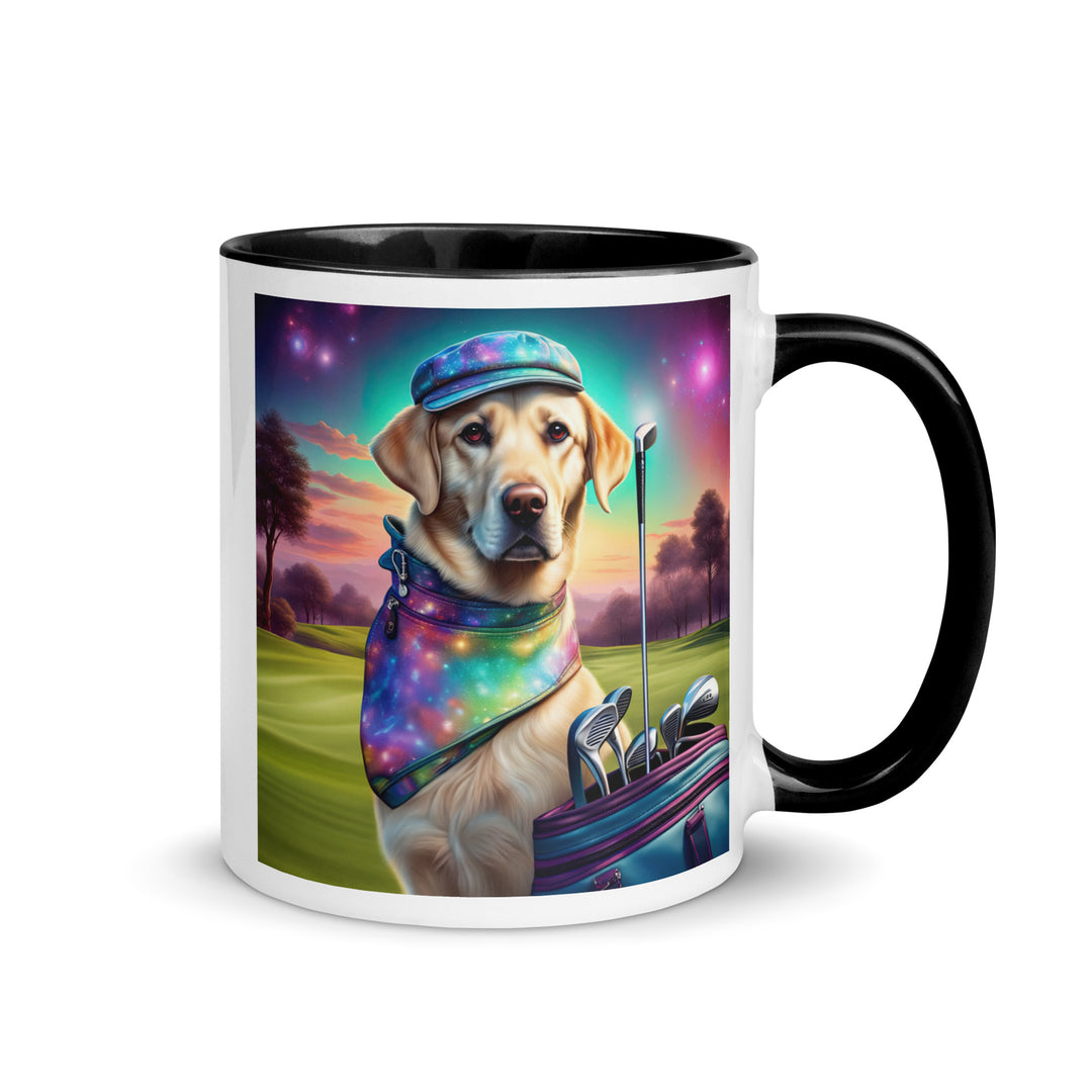 Mug with Color Inside-Labrador Retriever Golfer V13