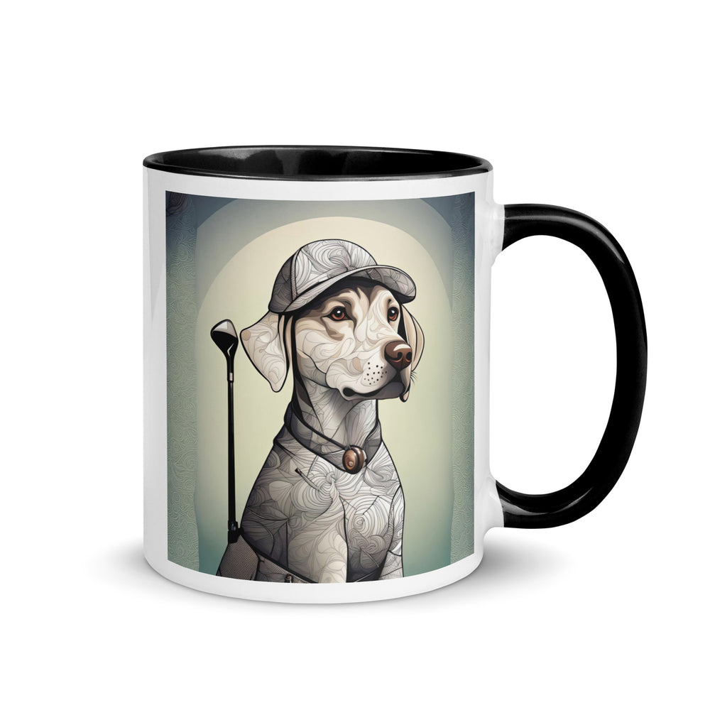 Mug with Color Inside-Labrador Retriever Golfer V17