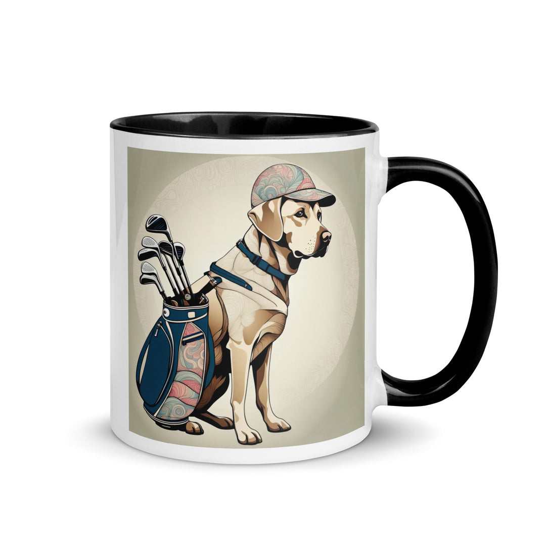 Mug with Color Inside-Labrador Retriever Golfer V19