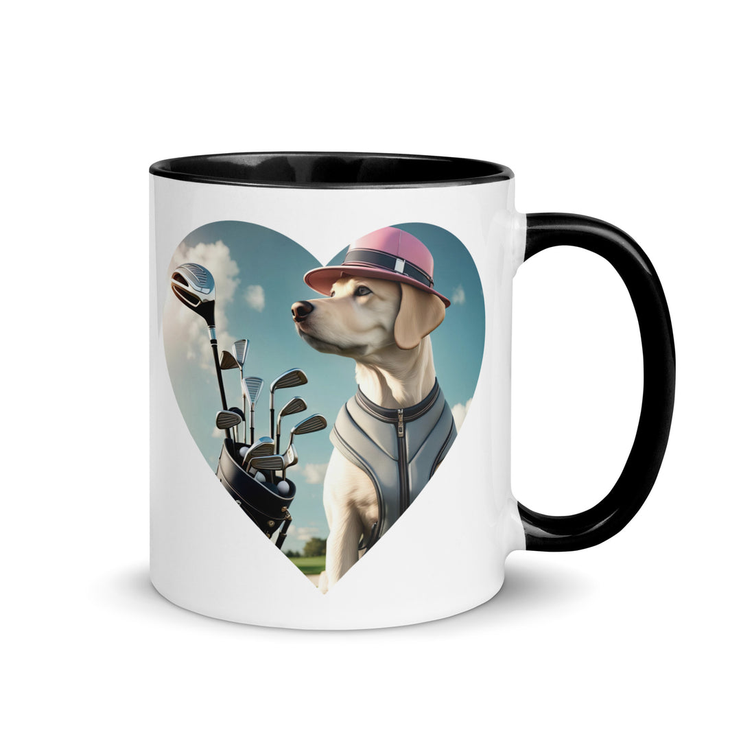 Mug with Color Inside-Labrador Retriever Golfer V23