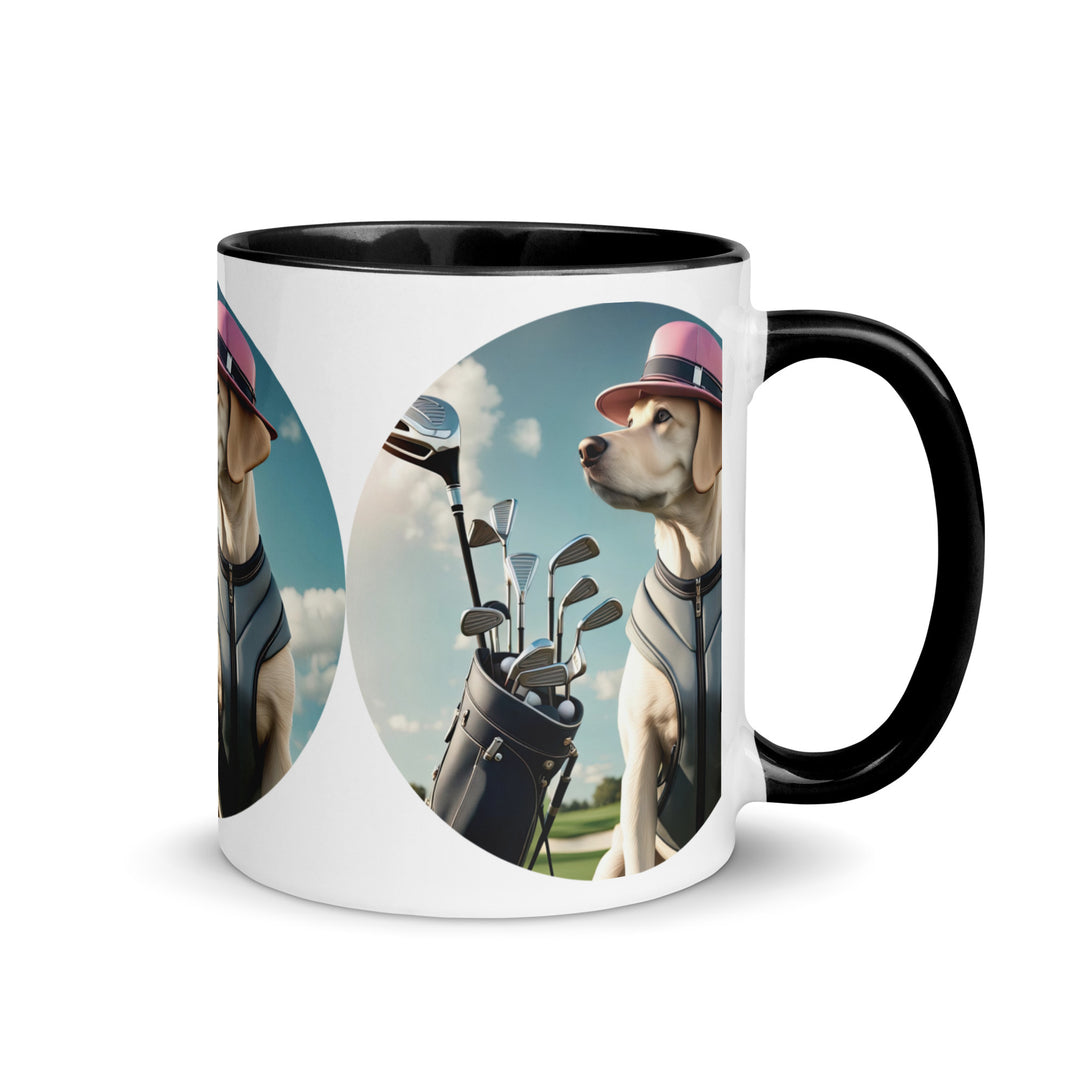 Mug with Color Inside-Labrador Retriever Golfer V24