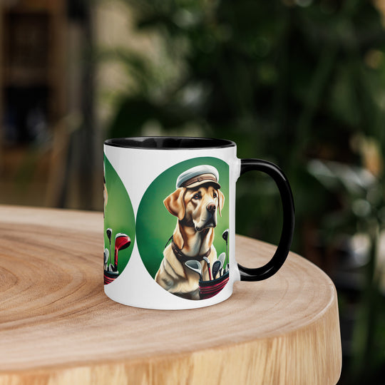 Mug with Color Inside-Labrador Retriever Golfer V25