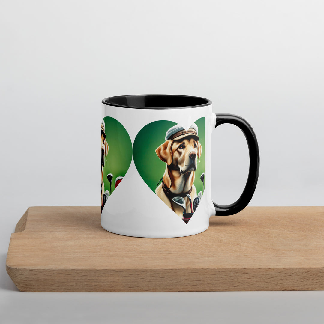 Mug with Color Inside-Labrador Retriever Golfer V26