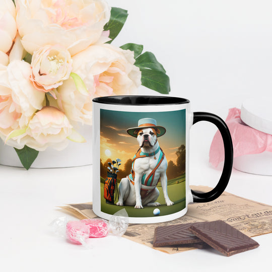 American Bulldog Golfer- Mug with Color Inside v2