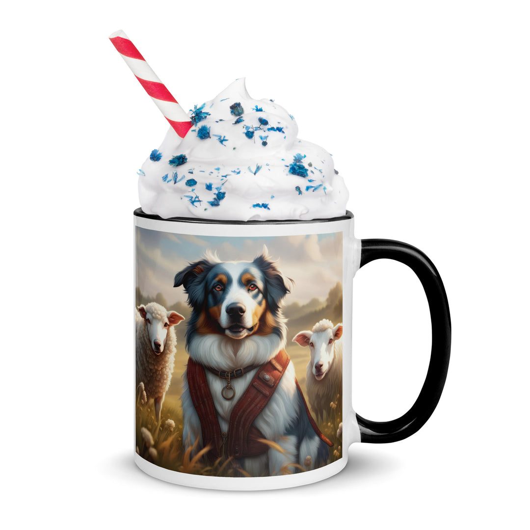 Australian Shepherd- Mug with Color Inside v4