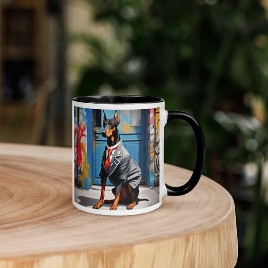 Doberman Pinscher- Mug with Color Inside v5