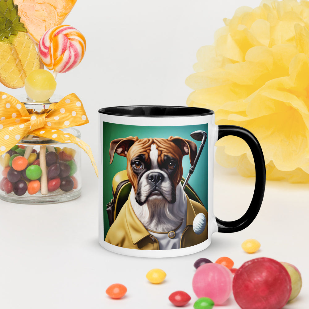 Boxer Golfer- Mug with Color Inside