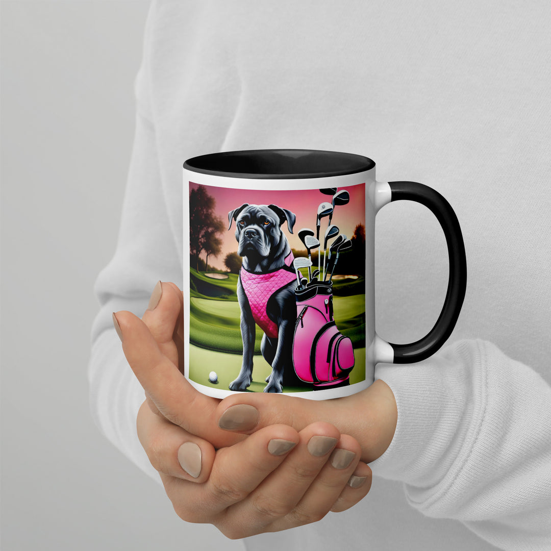 Cane Corso Golfer- Mug with Color Inside