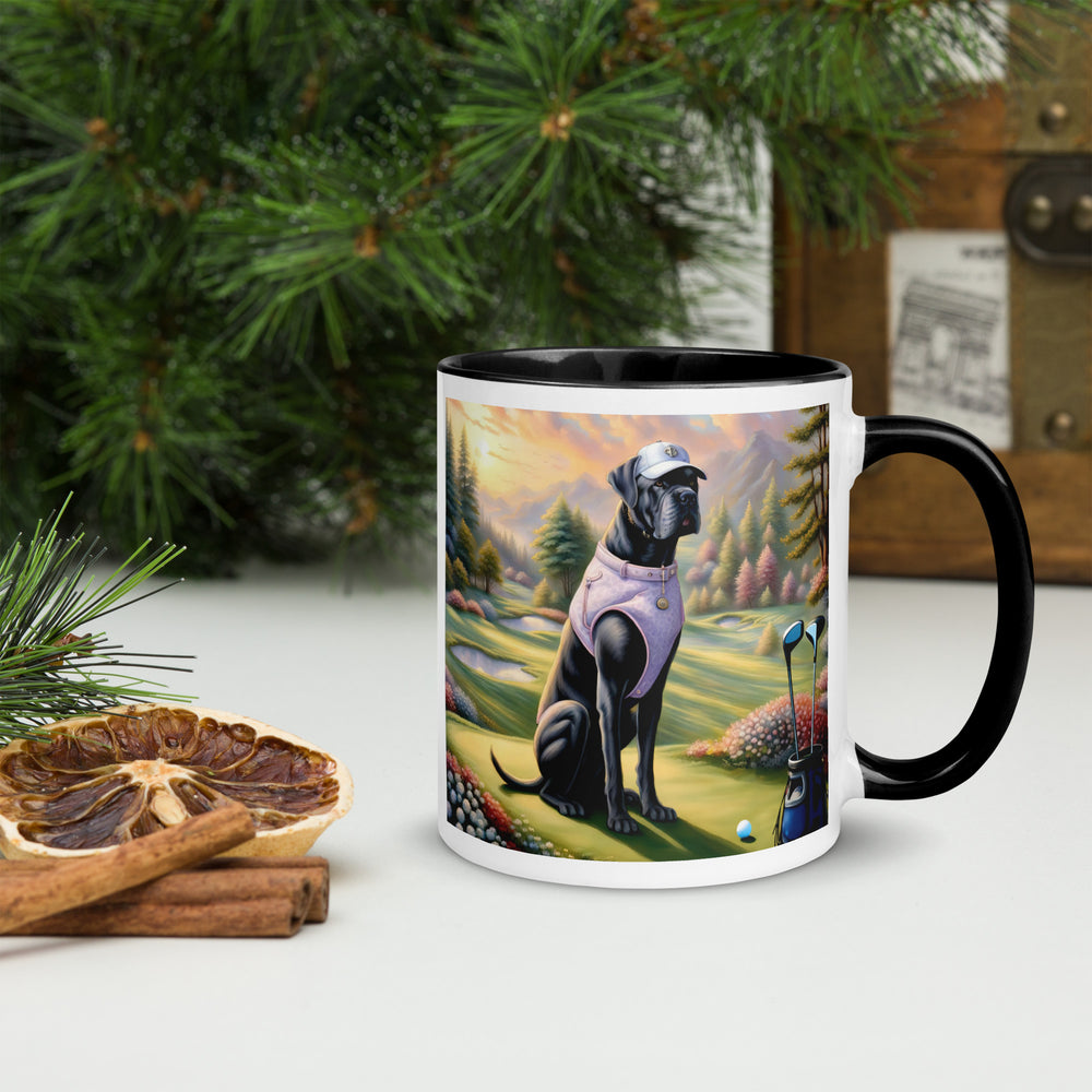 Cane Corso Golfer- Mug with Color Inside v2