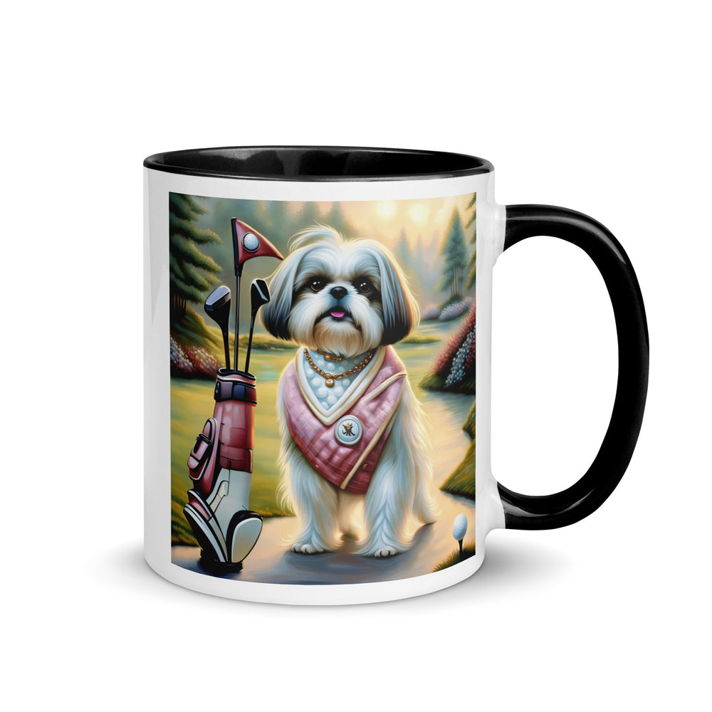 Shih Tzu Golfer- Mug with Color Inside