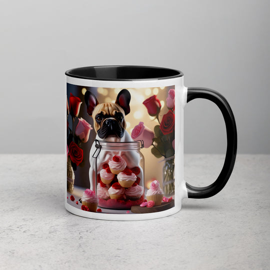 French Bulldog Romantic- Mug with Color Inside v2