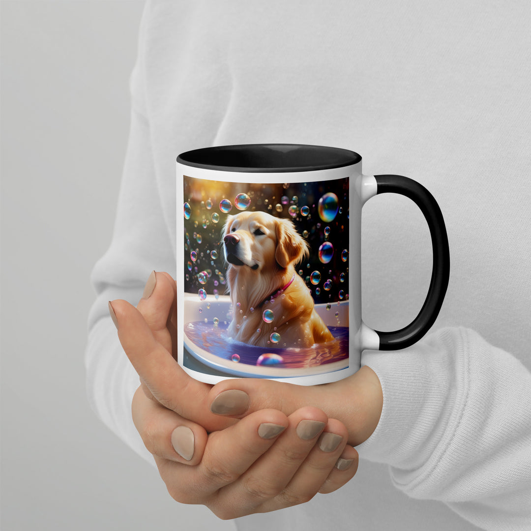 Golden Retriever Romantic- Mug with Color Inside v2