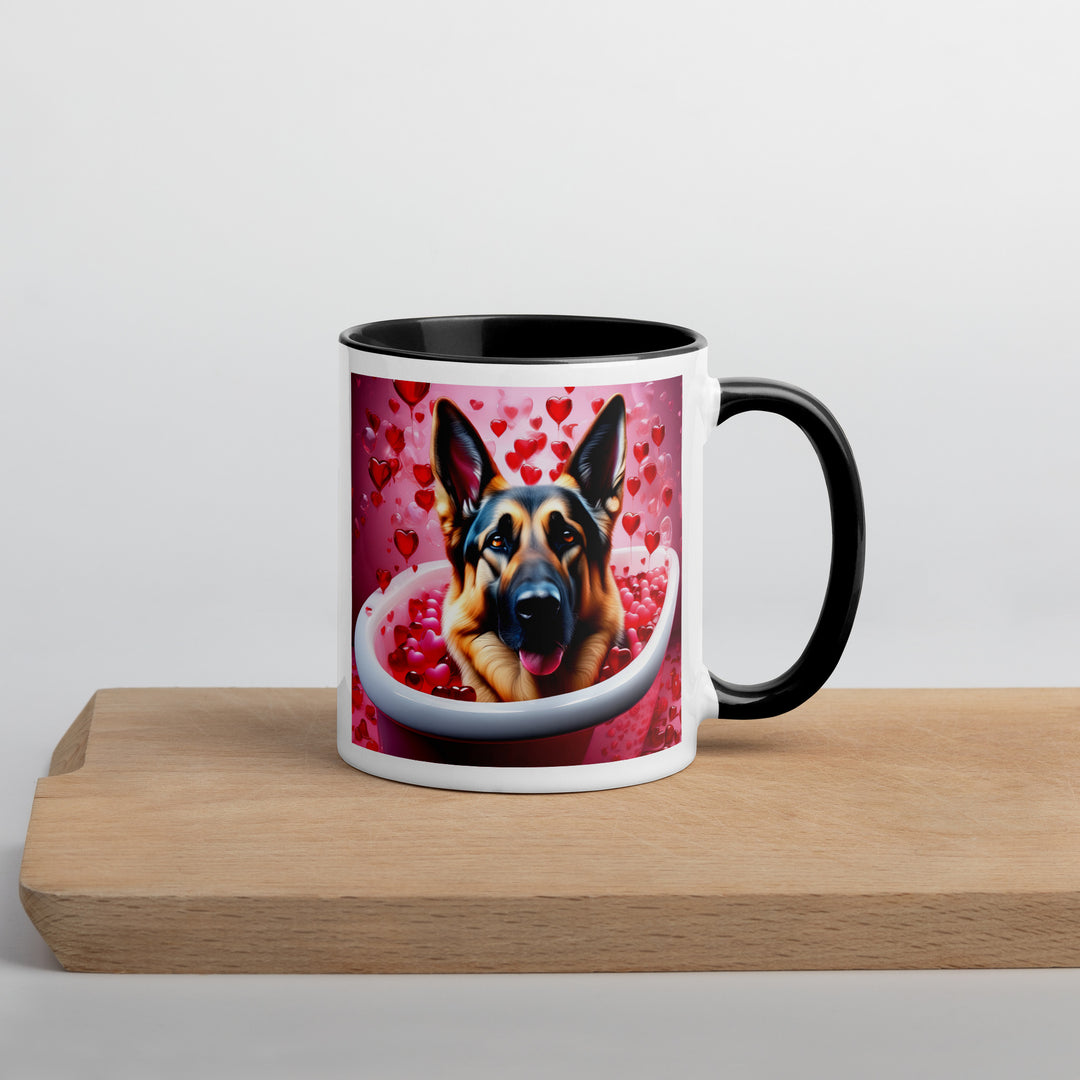 German Shepherd Romantic- Mug with Color Inside