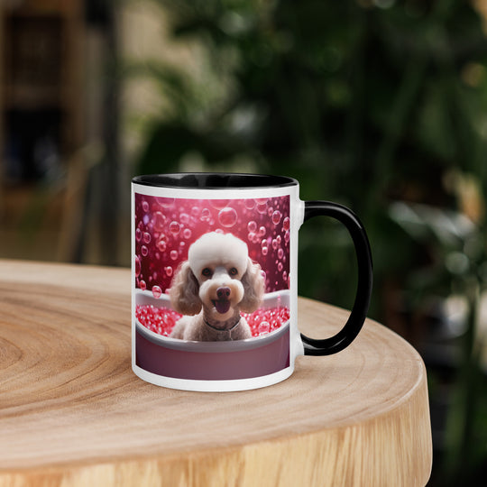 Poodle Romantic- Mug with Color Inside