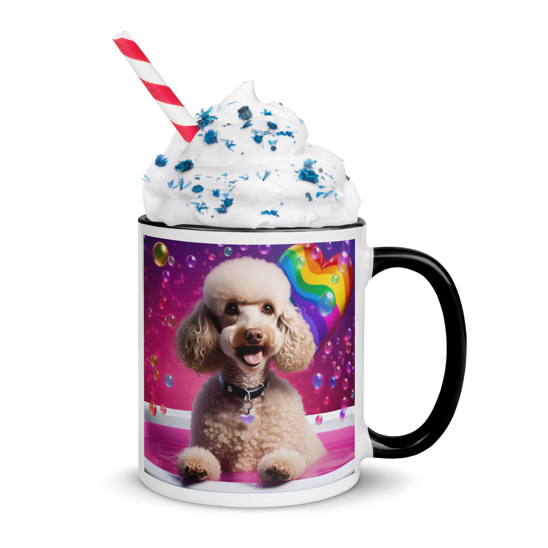 Poodle Romantic- Mug with Color Inside v2