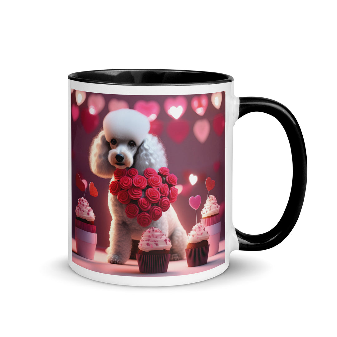 Poodle Romantic- Mug with Color Inside v3