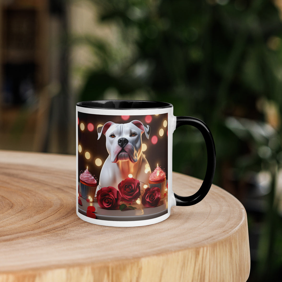 American Bulldog Romantic- Mug with Color Inside v2