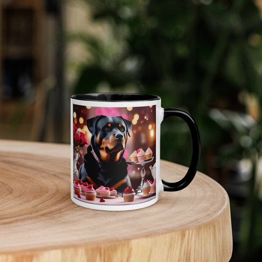 Rottweiler Romantic- Mug with Color Inside