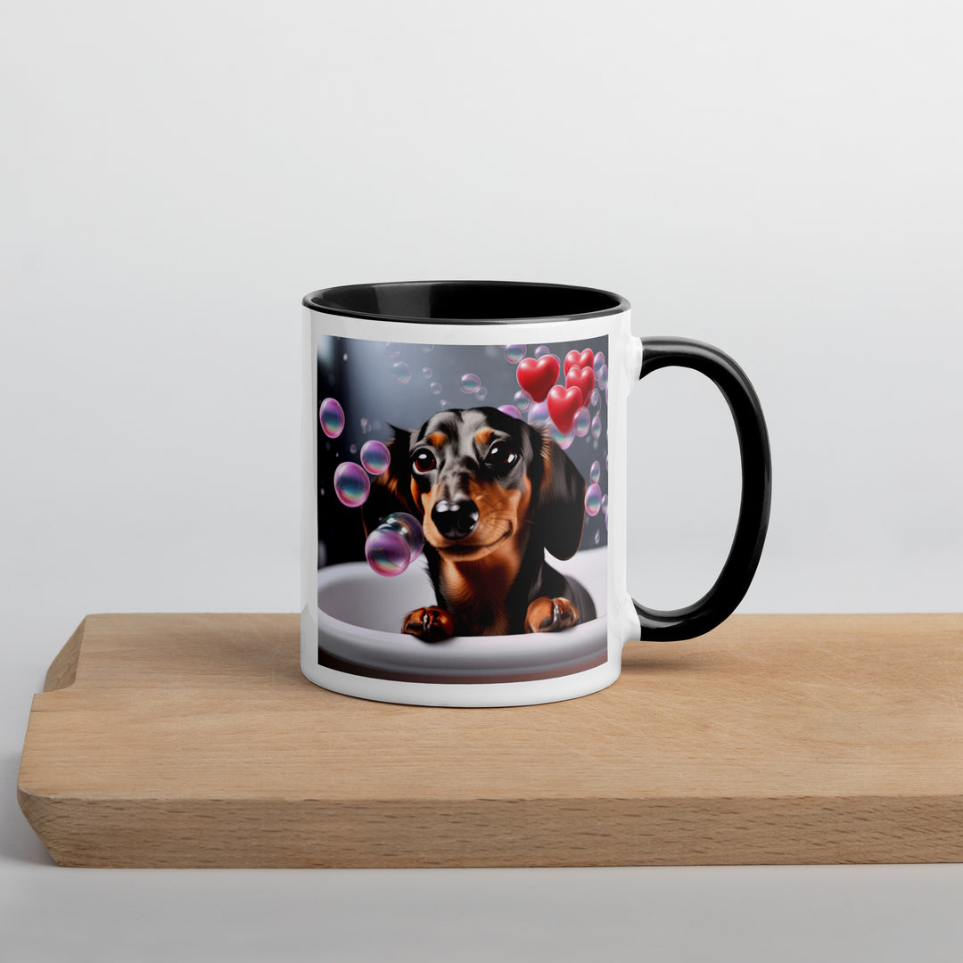 Dachshund Romantic- Mug with Color Inside