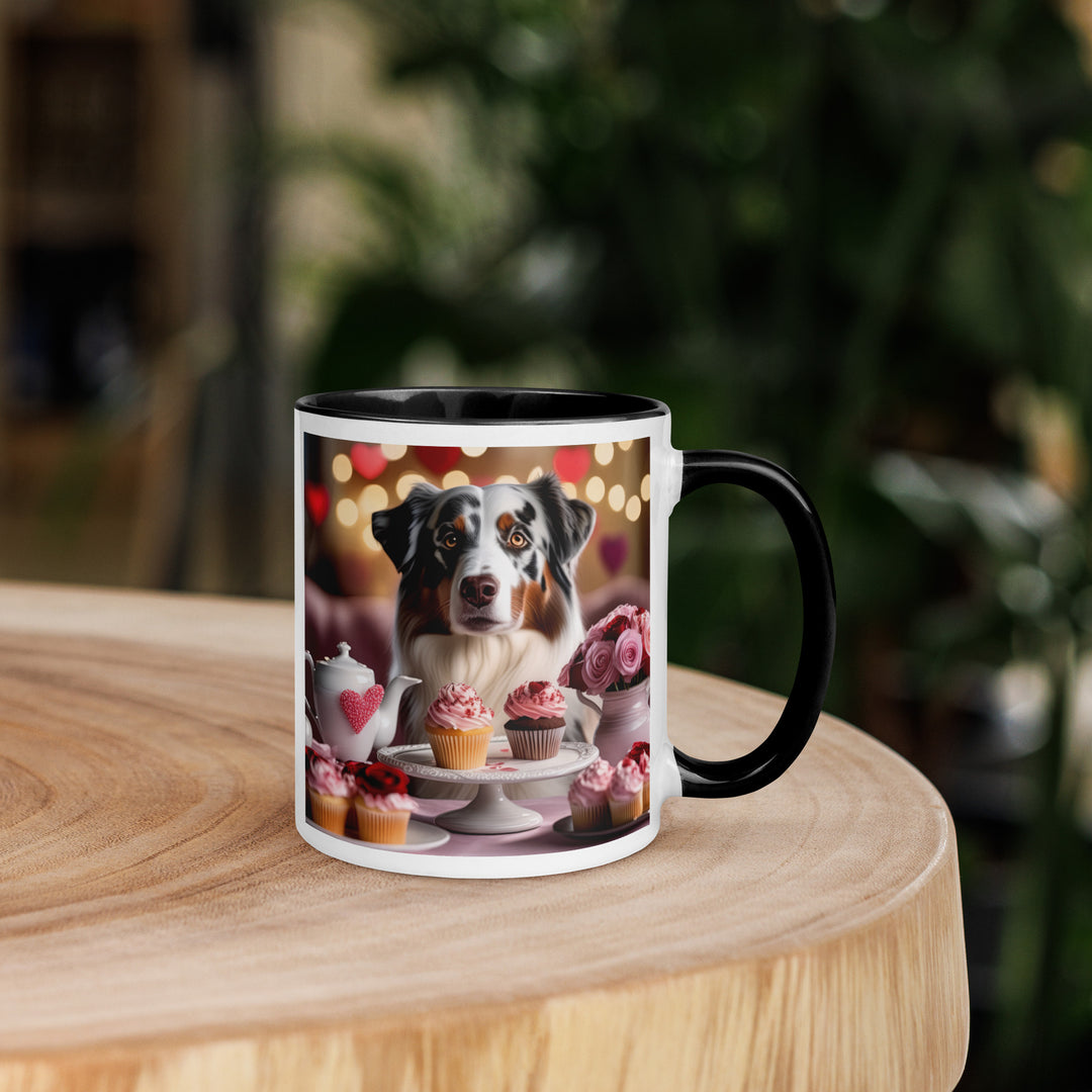 Australian Shepherd Romantic- Mug with Color Inside