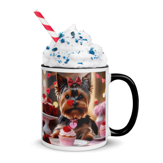 Yorkshire Terrier Romantic- Mug with Color Inside v2