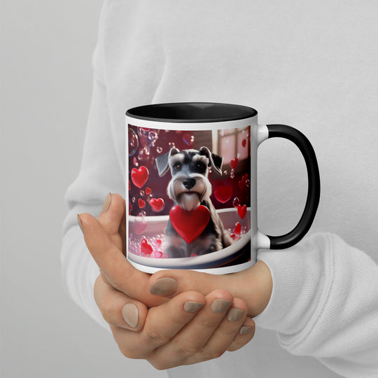 Miniature Schnauzer Romantic- Mug with Color Inside v2