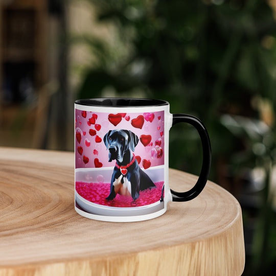 Great Dane Romantic- Mug with Color Inside v2