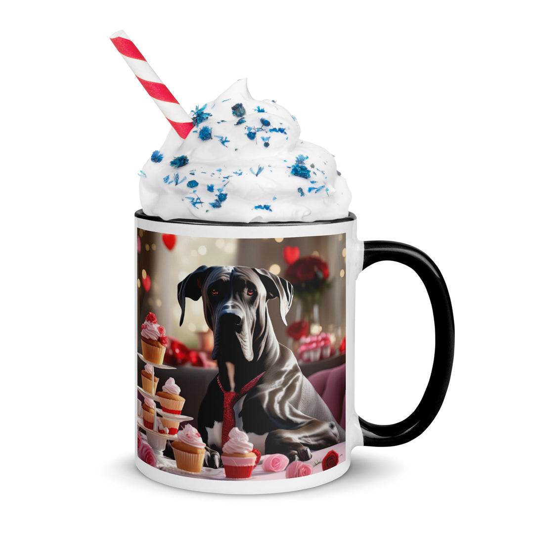 Great Dane Romantic- Mug with Color Inside v2