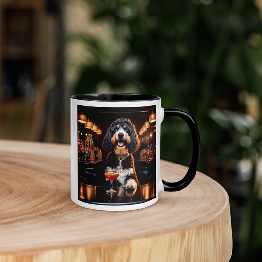 Bernedoodle General- Mug with Color Inside v15