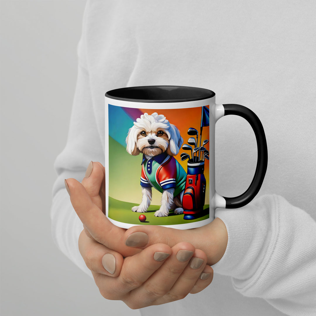 Cavachon Golfer-Mug with Color Inside v2