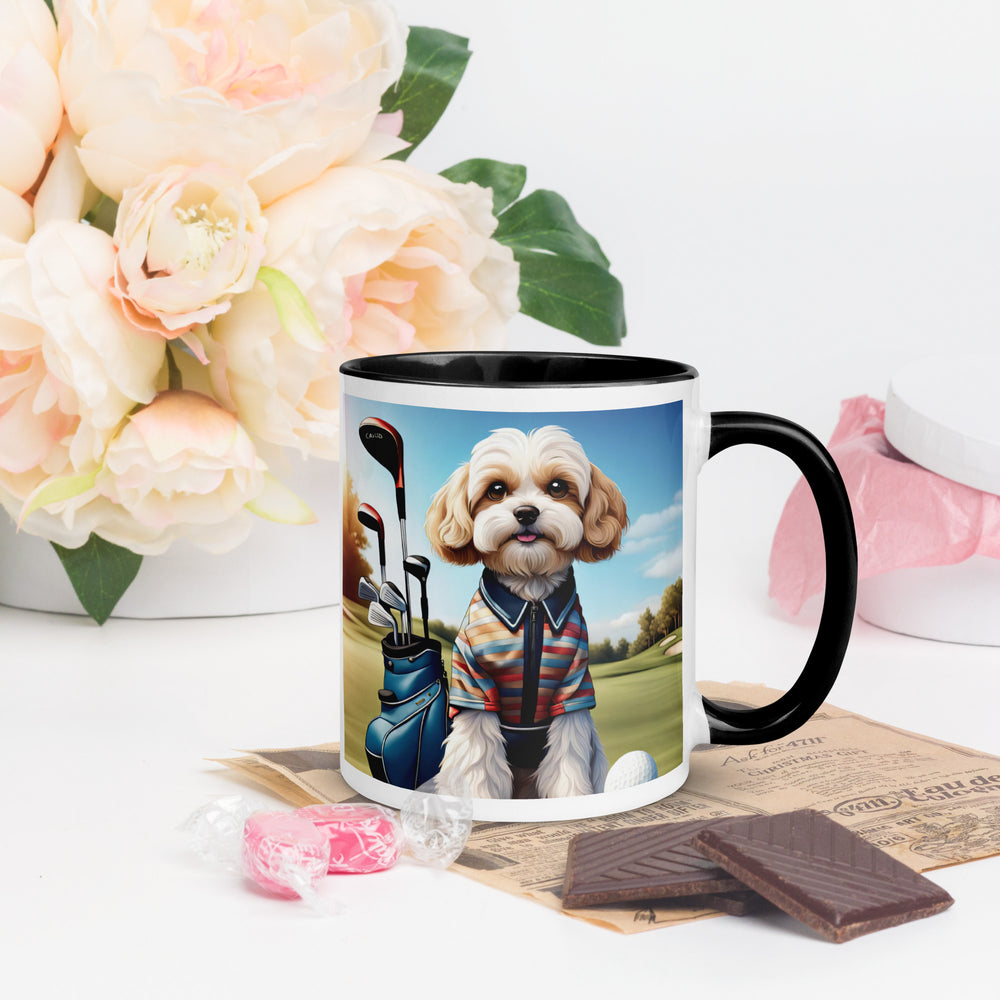 Cavachon Golfer- Mug with Color Inside