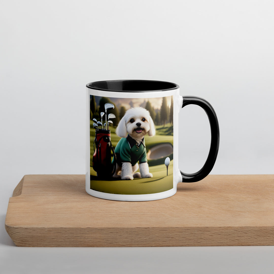 Cavachon Golfer- Mug with Color Inside v3