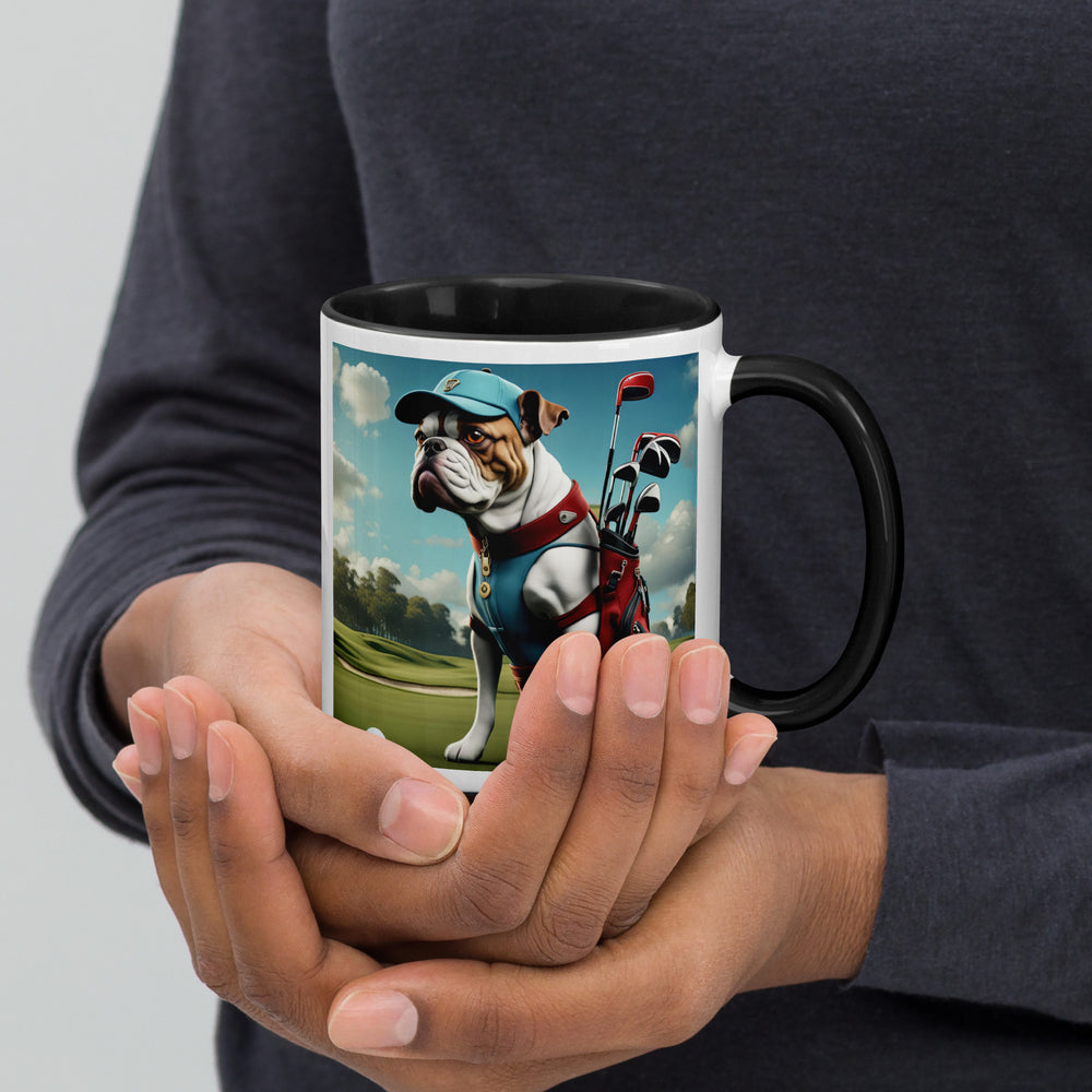 Catahoula Bulldog Golfer- Mug with Color Inside