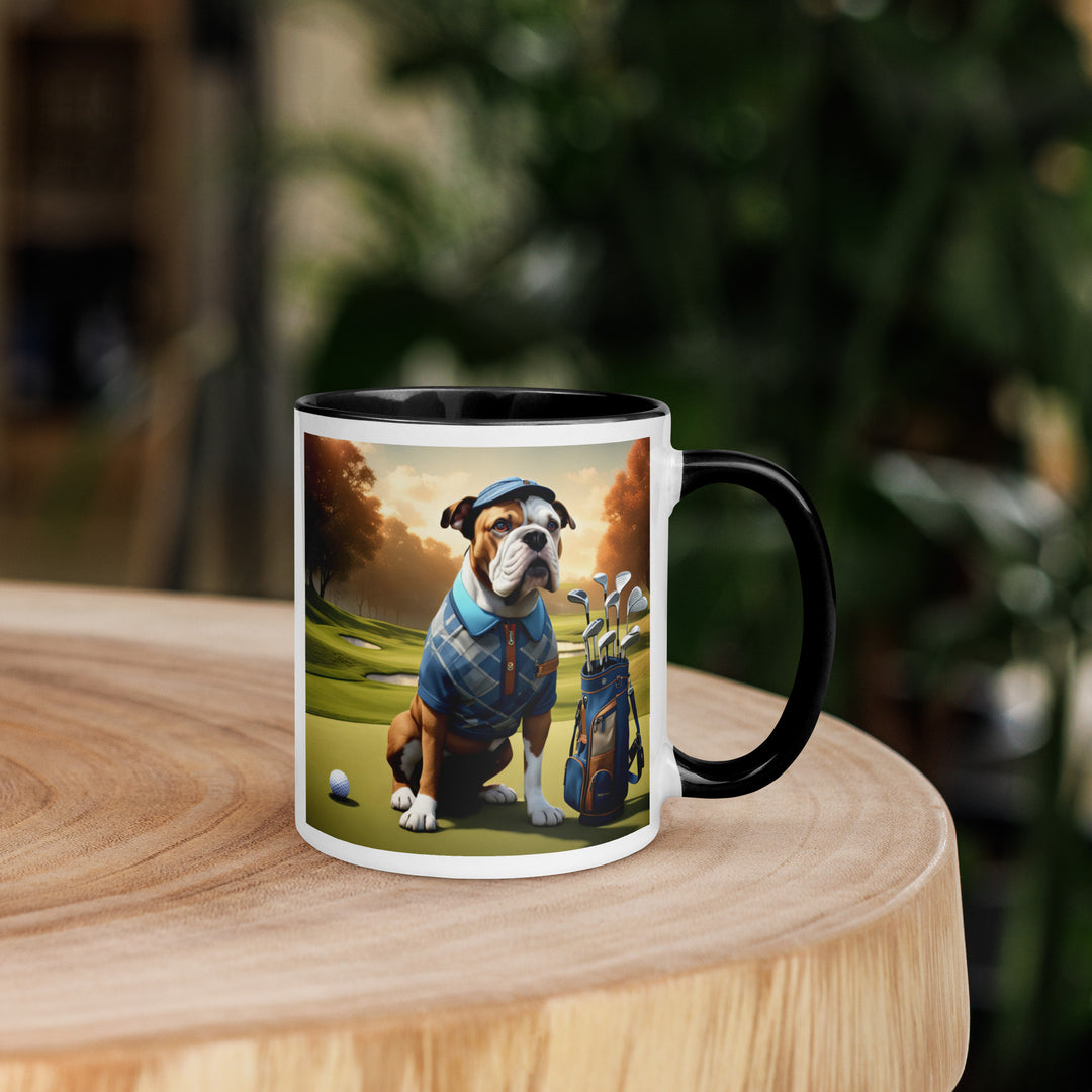 Catahoula Bulldog Golfer- Mug with Color Inside v2