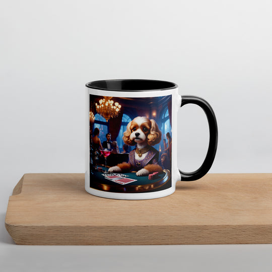 Cavapoo General- Mug with Color Inside v18