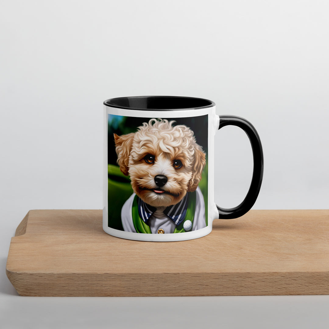 Maltipoo Golfer- Mug with Color Inside v2