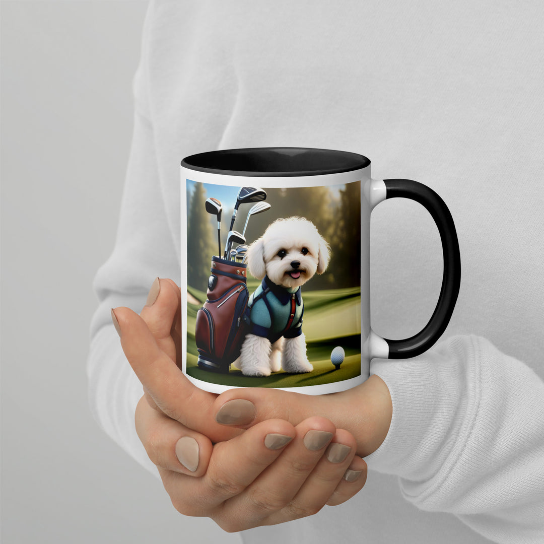 Maltipoo Golfer- Mug with Color Inside v4