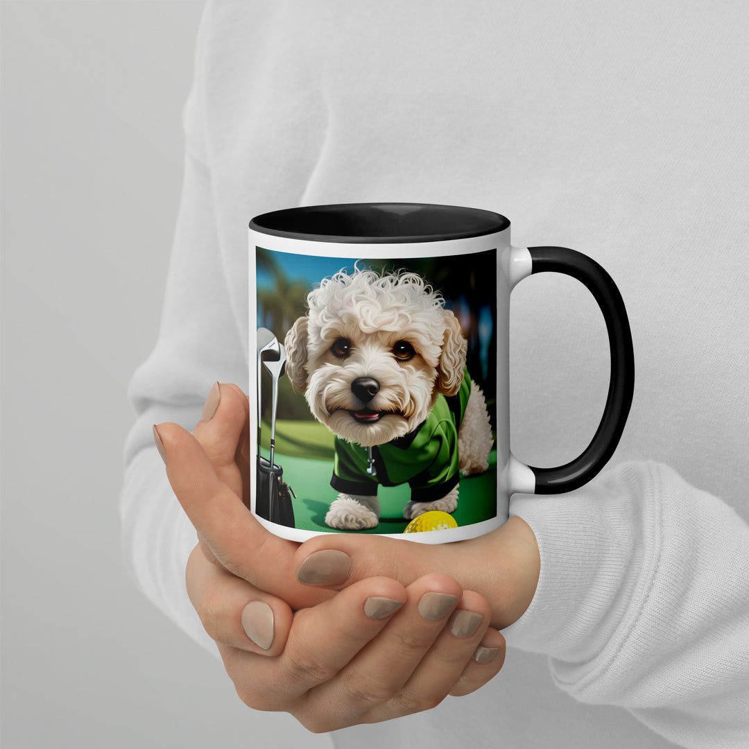 Maltipoo Golfer- Mug with Color Inside v5